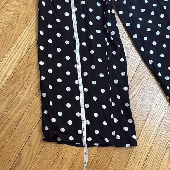 J.Crew Black White Polka Dot Wide Leg Strappy Jumpsuit Size 6 - Picture 5 of 9